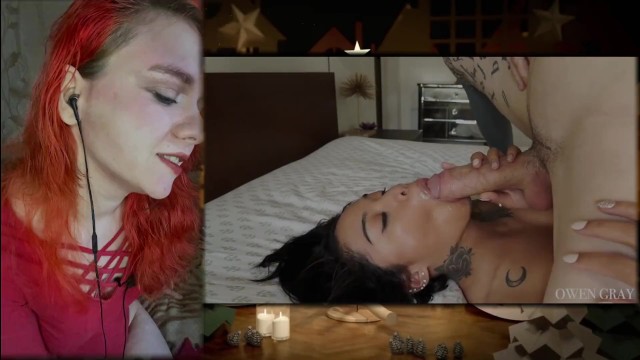 Girl reacts to sensual homemade porn (English subtitles)