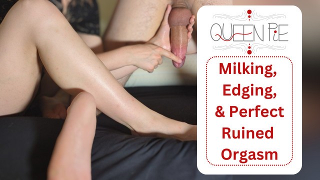 Milking him for a nice Ruined Orgasm - Endless edging & Perfect cumshot