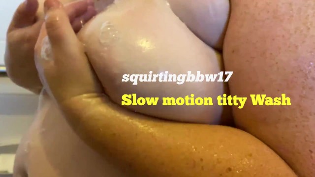 SlowMotion Tittys In Shower