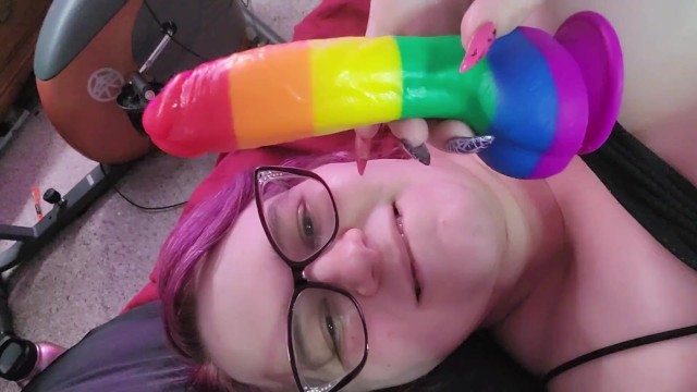 Any Titfucks Her Rainbow Cock
