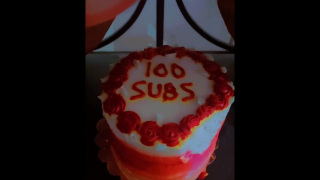 King Kadyn Fat Ass Cake Sitting and Smashing for 100 Subs