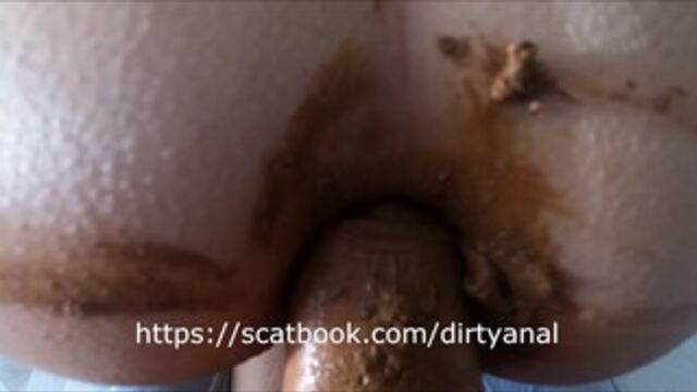 Scat anal with dirty creampie
