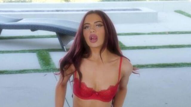 Glamorous Sabina Rouge makes you CUM in her Red Lingerie for DigitalDesire
