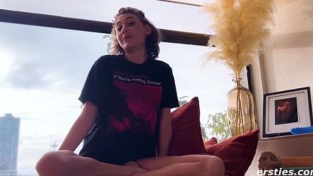 Ersties - Cute Daphne Masturbates On a Window Sill For All To See