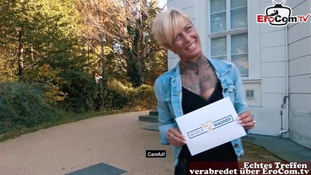 Skinny German blonde gets hooked up on a blind date