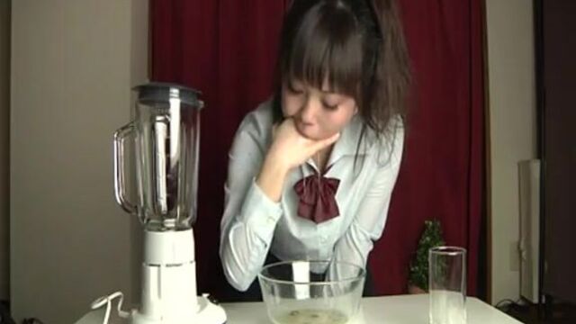 Japanese Girl Drinks Vomit Milkshake